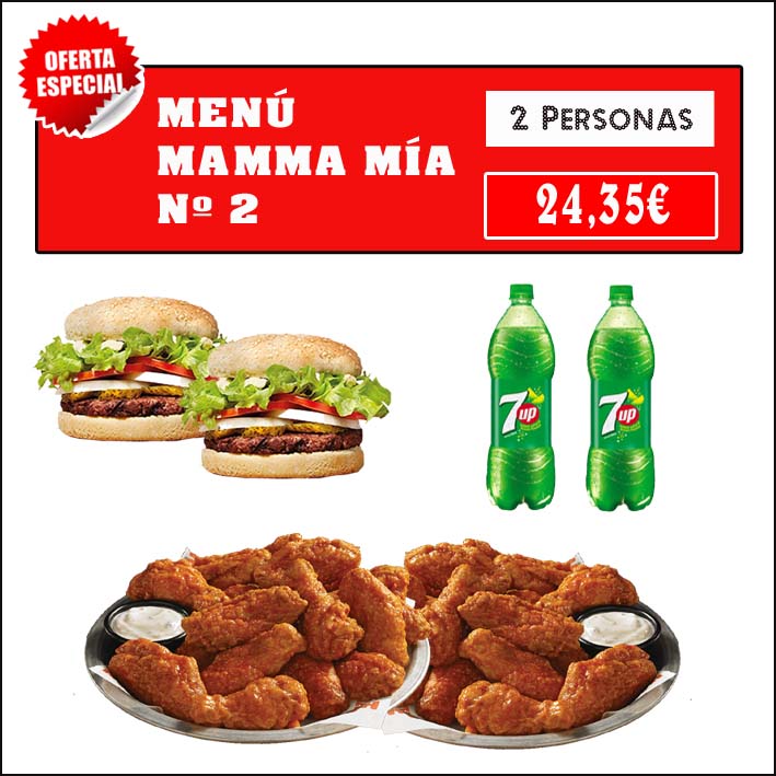 Menú Mamma Mía No. 2
