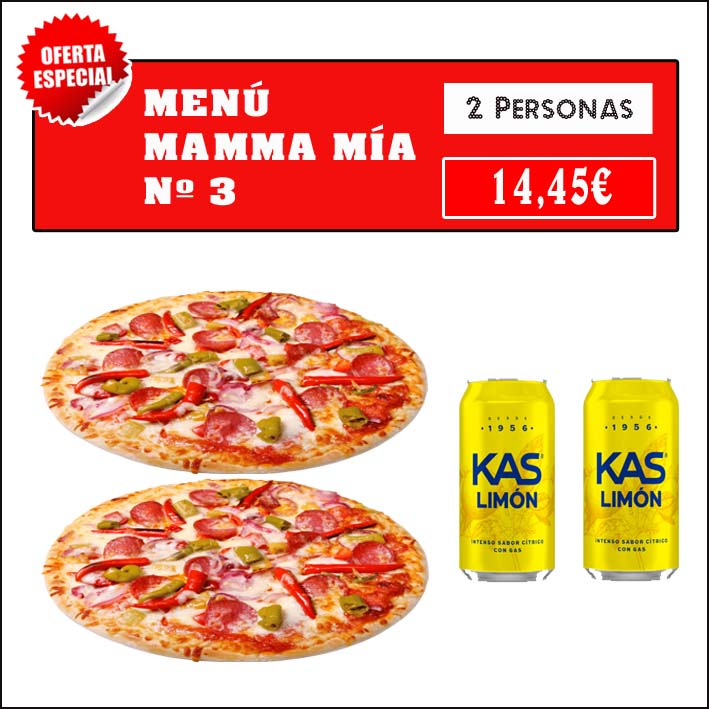 Menú Mamma Mía No. 3